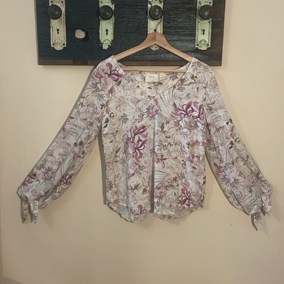 Maeve Anthropologie Floral Blouse Size Small - Picture 7 of 16